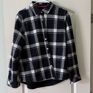 Orvis Navy Blue Size Large women’s Flannel size Large